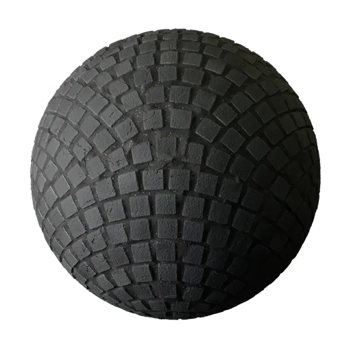 Dark Cobblestone Fan Mosaic