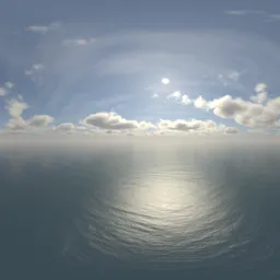 Sunny Cloudy Nice Day Ocean