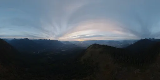 Dramatic Twilight Sunset Landscape HDR