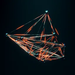 Abstract Glowing Network Plexus Scene