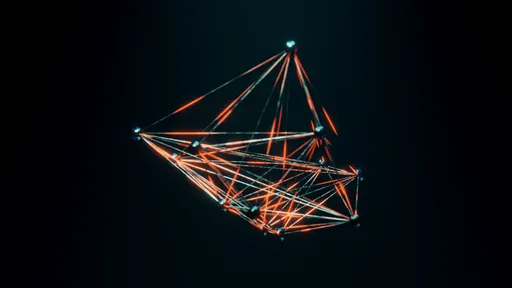 Abstract Glowing Network Plexus Scene