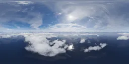 Aerial Mountain Landscape Sunny Clouds