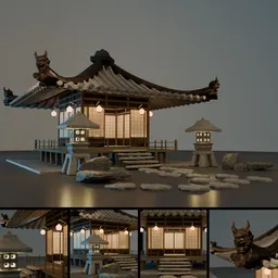 Japanese Zen Shrine - Asian Temple