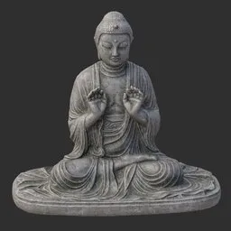 Amida Nyorai Buddha Statue Stone