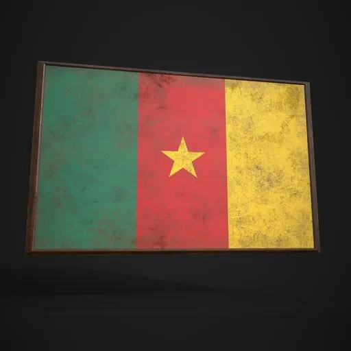 Cameroon Flag Picture Frame