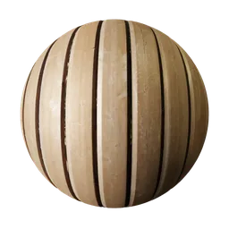 2K PBR realistic wooden texture for Blender 3D, ideal for digital floor and fence modeling with detailed displacement.