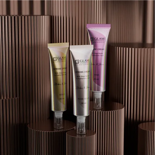 cosmetics cream trio on podium mockup