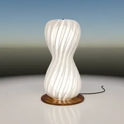 Twisted Paper Table Lamp