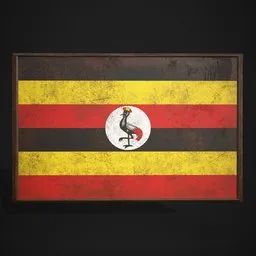 Uganda Flag Picture Frame