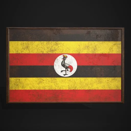 Uganda Flag Picture Frame