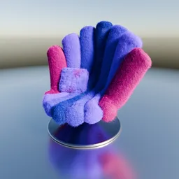 Fantastic Abstract Cozy Colorful Woolly Piped Chair