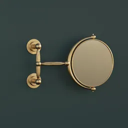 "Vintage Mirror 3D Model for Blender 3D: Brass Plates, Aristocratic Appearance, Highly Detailed. Perfect for interior design and architectural visualization projects."