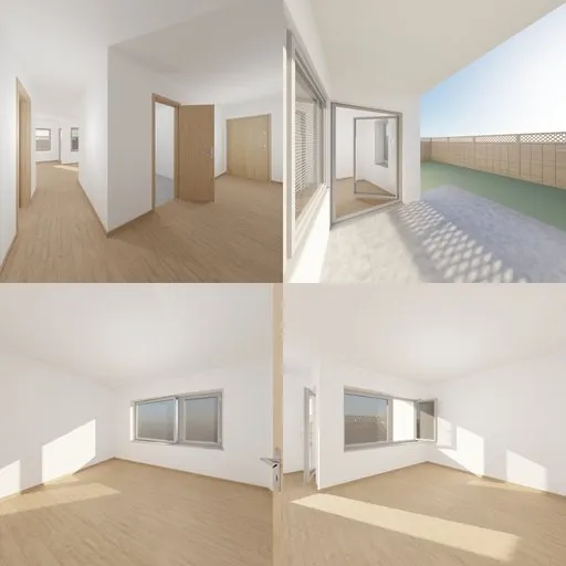 Empty 1 bedroom flat with garden