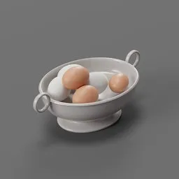 Serving Bowl with eggs