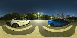 Zebra crossing at night