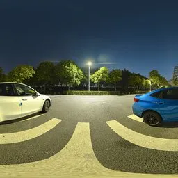 Zebra crossing at night