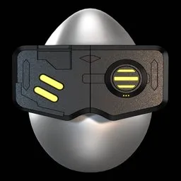 Sci-fi Egg with VR Glasses