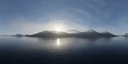 Aerial Lake Mountain Landscape