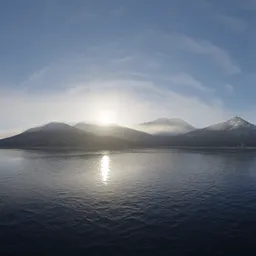 Aerial Lake Mountain Landscape