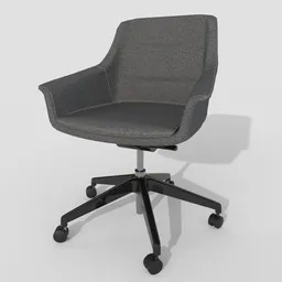 Offcie Chair Grey Fabric
