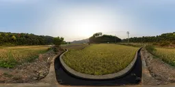 Sunset twilight small ditch