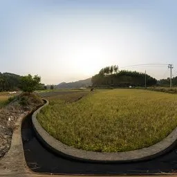 Sunset twilight small ditch