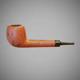 Highly detailed 3D model of a Lovat style smoking pipe, elegant and lightweight design, for Blender 3D projects.