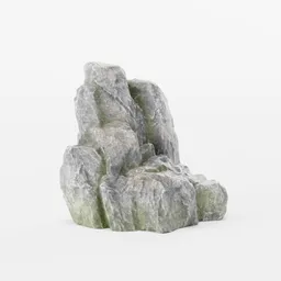 "Low-poly, game-ready 3D model of a large rock for Blender 3D. Includes baked-in PBR textures and optimized for performance. Perfect for landscape scenes and mining environments."