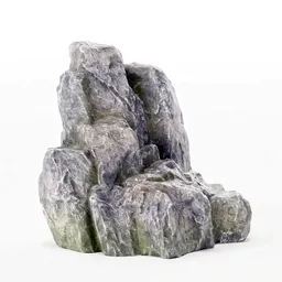 Hand-crafted low-poly 3D rock model with realistic 2k PBR textures, perfect for Blender and game development.