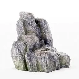 "Low-poly, game-ready 3D model of a large rock for Blender 3D. Includes baked-in PBR textures and optimized for performance. Perfect for landscape scenes and mining environments."