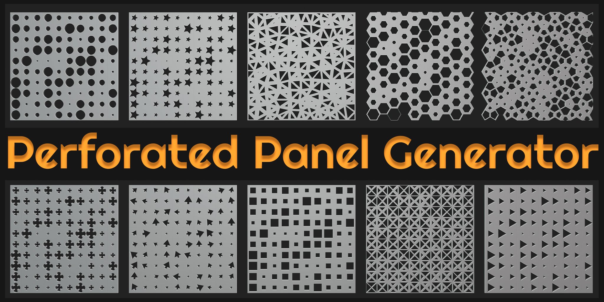Perforated Panel | Modeling add-ons | Blendkit