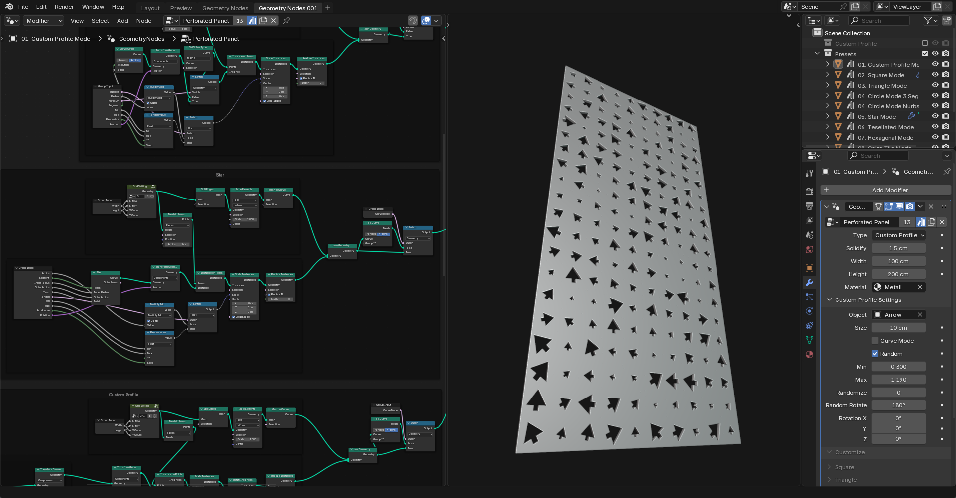 Perforated Panel | Modeling add-ons | Blendkit