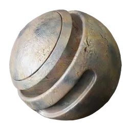 High-resolution 2K Rust Metal PBR texture for realistic 3D rendering in Blender, ideal for corroded metal surfaces.