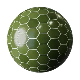 Hexagonal Green tile
