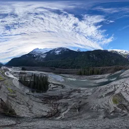 Aerial Valley Mountain River