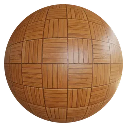 Wooden mosaic floor texture