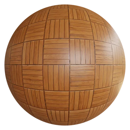 Wooden mosaic floor texture