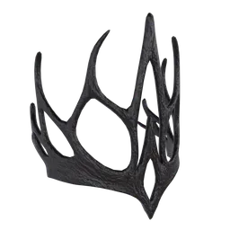 Detailed 3D printable crown model with optimized topology, ready for use in various visual productions.