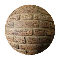 High-resolution PBR Brick Wall texture for 3D rendering in Blender, with detailed displacement mapping.