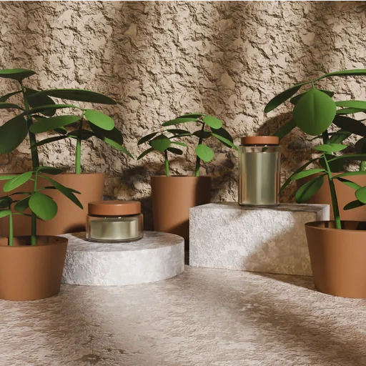 Organic Cosmetic Product Visualization