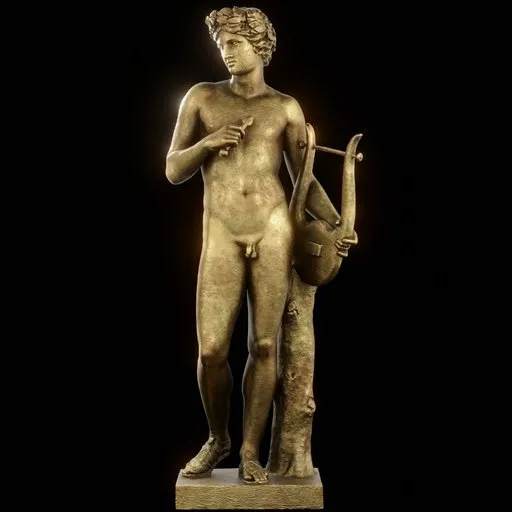 statue of Brass Apollo by CV