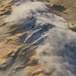 Clouds over Mountain Terrain