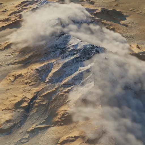 Clouds over Mountain Terrain