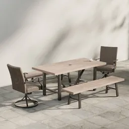 Rustic Patio Dining Set