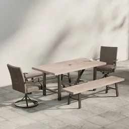 Rustic Patio Dining Set