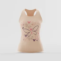 Butterfly Silhouette Racerback Tank
