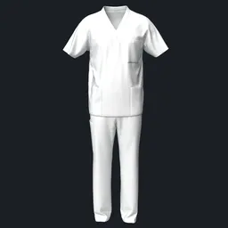 White Medical Scrubs