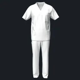 White Medical Scrubs