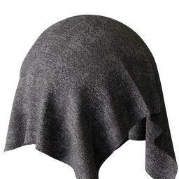 High-resolution PBR scanned grey fabric texture for 3D Blender material creation with realistic details and 4K quality.