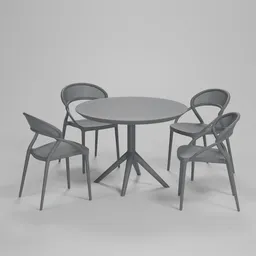 Outdoor Dining Set - Gray